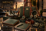 MENOL Libre green and brown leather goods, footwear and accessories